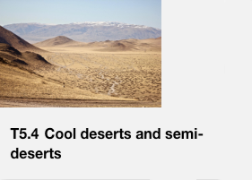 Cool deserts and semideserts